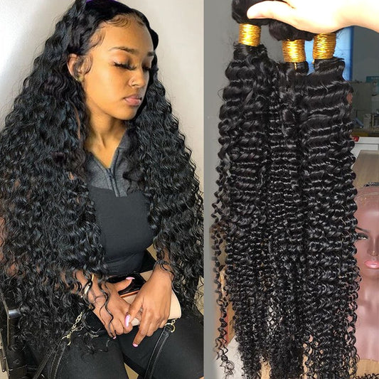 30inch  32inch 34inch 36Inch Long Brazilian Deep Wave Human Hair Weaves
