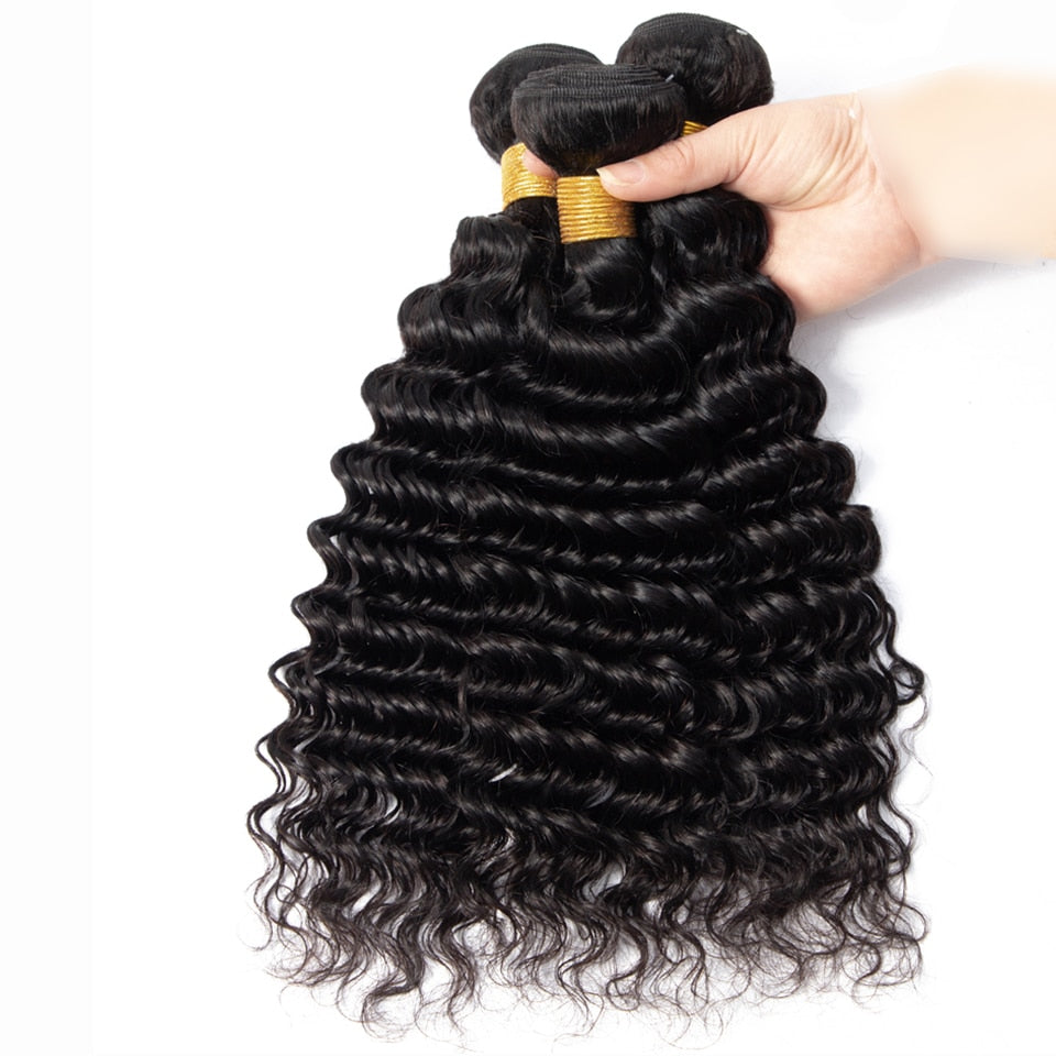 30inch  32inch 34inch 36Inch Long Brazilian Deep Wave Human Hair Weaves