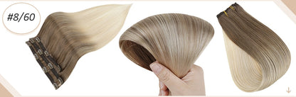 Ombre Color Human Hair Extensions 50 Grams Clip In Hair