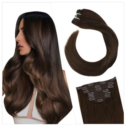 Clip in Human Hair Extensions Full Head 100g | 7 Pieces 100g/7Pcs Set