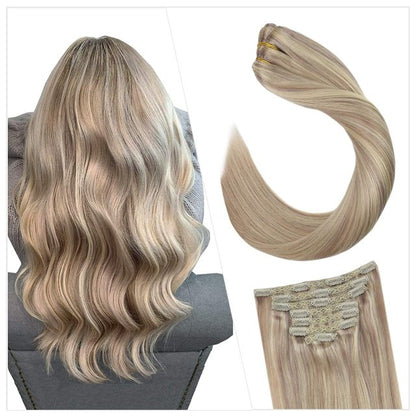 Clip in Human Hair Extensions Full Head 100g | 7 Pieces 100g/7Pcs Set
