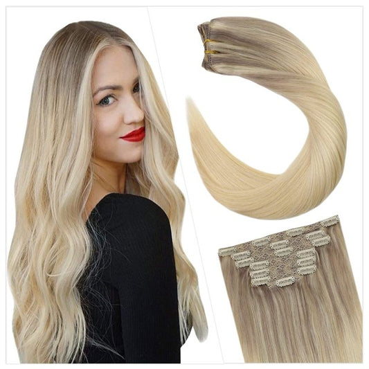 Clip in Human Hair Extensions Full Head 100g | 7 Pieces 100g/7Pcs Set