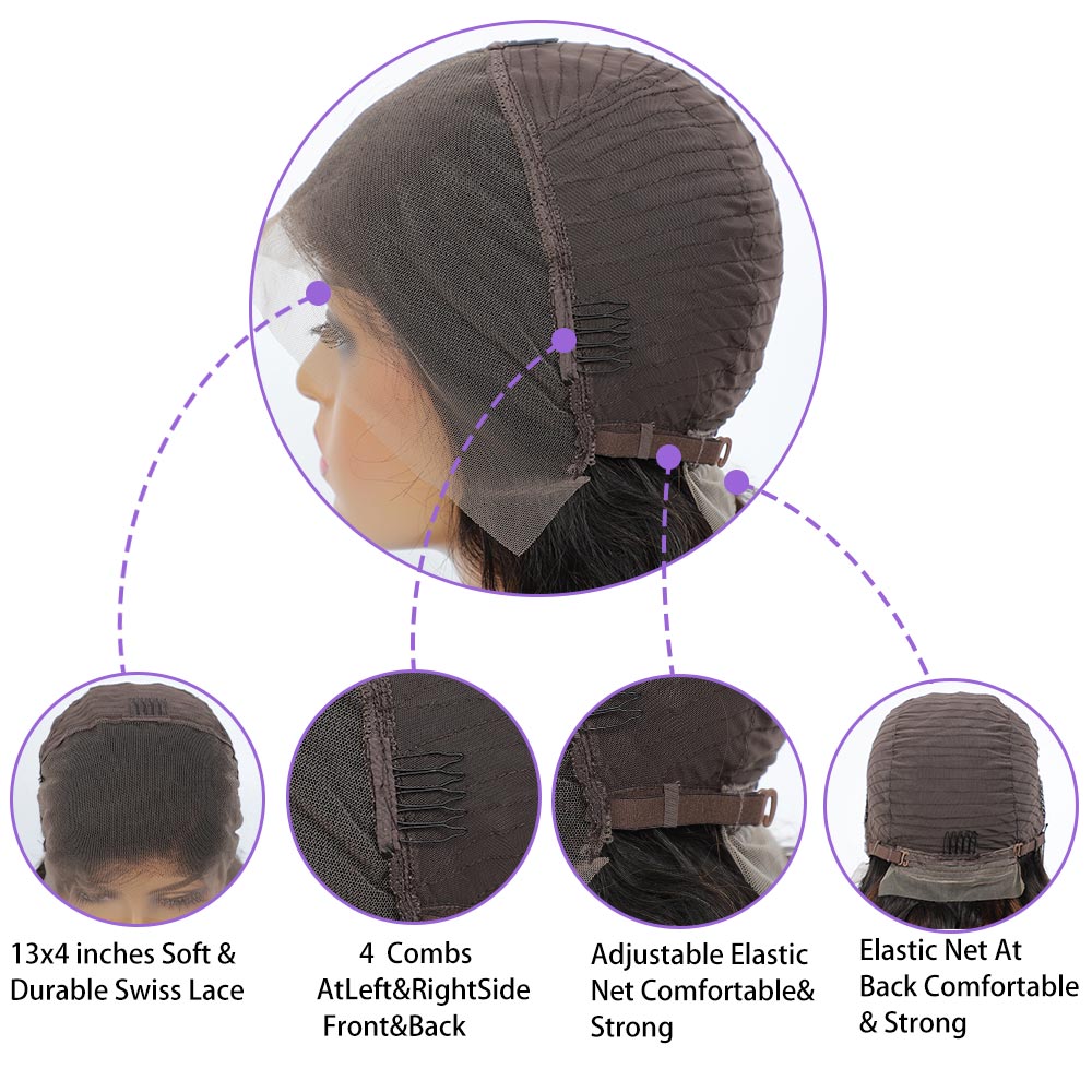 13x4 Long Straight Lace Frontal Human Hair Wig 4x4 Lace Wig