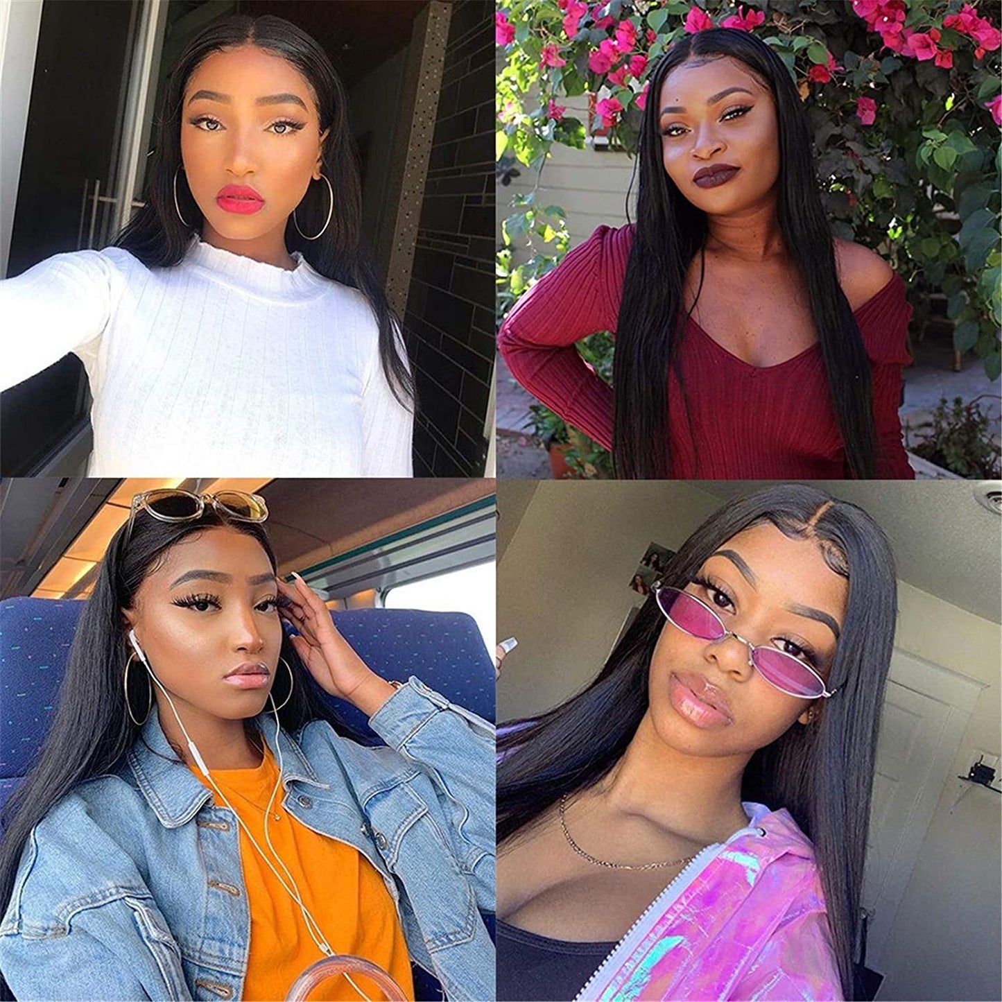 13x4 Long Straight Lace Frontal Human Hair Wig 4x4 Lace Wig