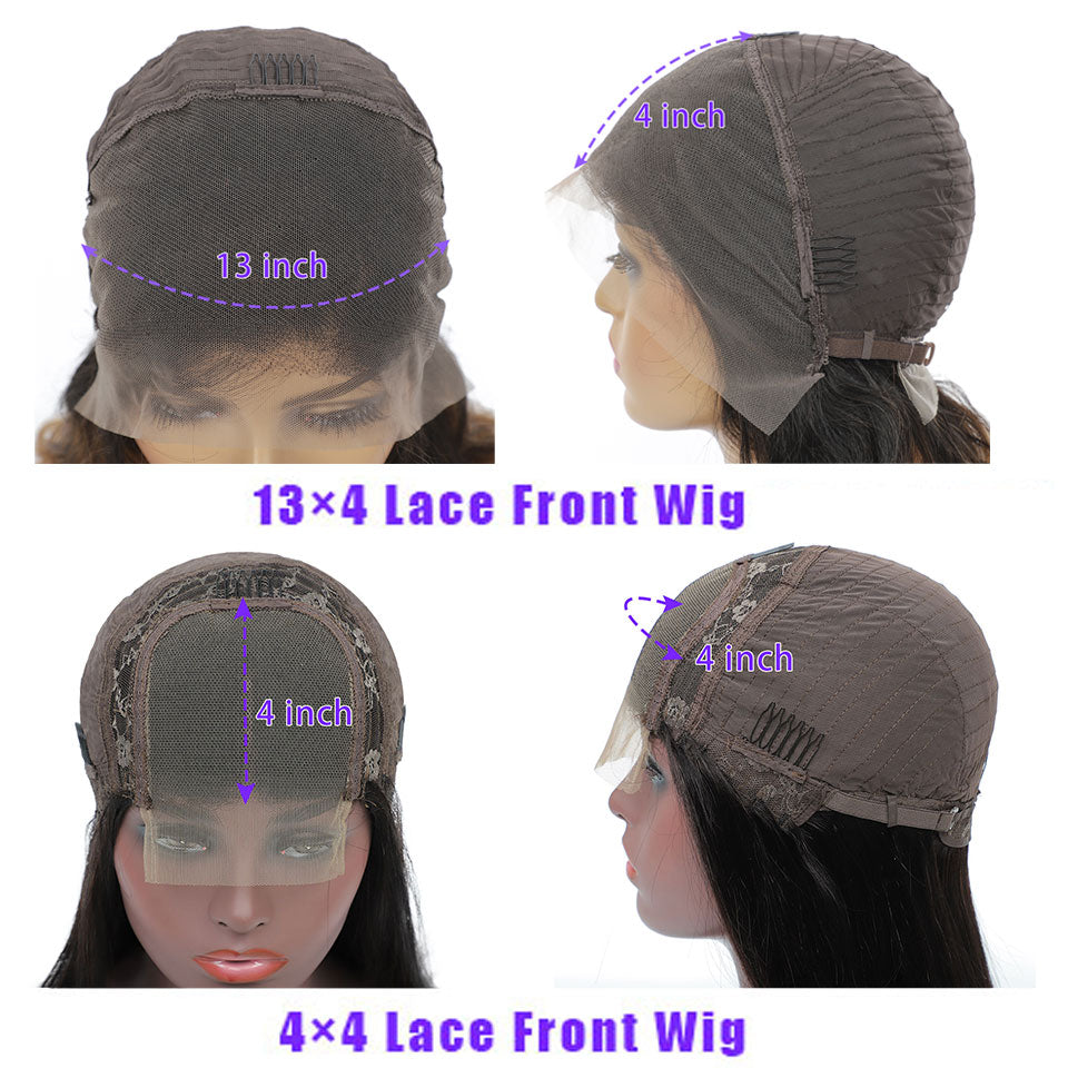 13x4 Long Straight Lace Frontal Human Hair Wig 4x4 Lace Wig