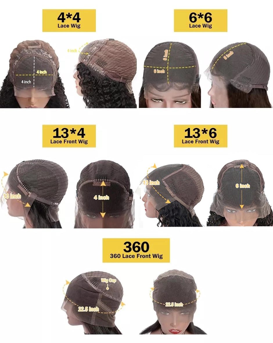 Short Bob  13x4 Deep Wave  Transparent Lace Frontal Closure Human Hair Wig