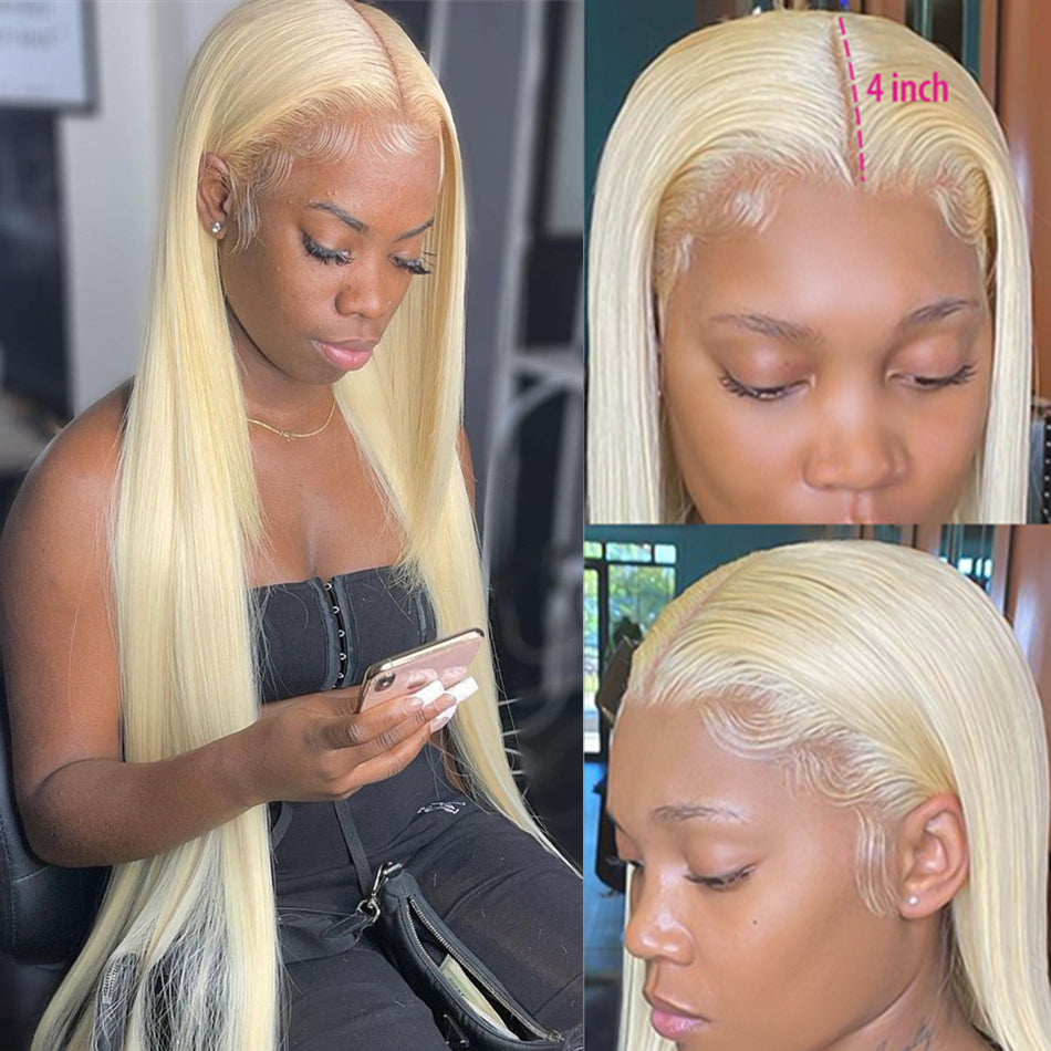 30Inch Long Bone Straight 613 Color Lace Frontal Human Hair Wig|Bob Hair Wig