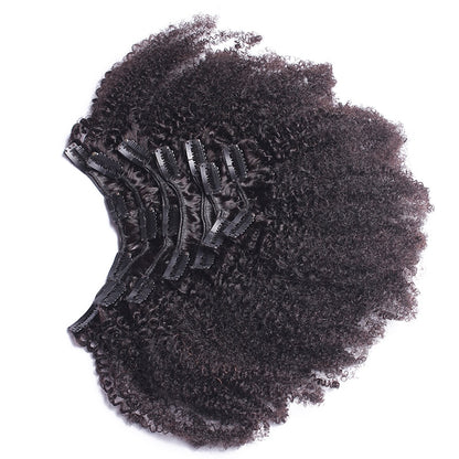 4B 4C Afro Kinky Curly Clip In Human Hair Extension Bundle