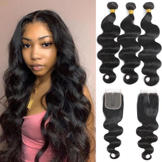 Body Wave Brazilian Human Hair Weave| Ombre Brown Straight Hair  Extension