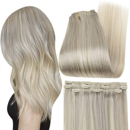 Ombre Color Human Hair Extensions 50 Grams Clip In Hair