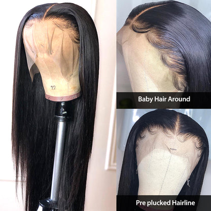 40inch Long Straight 13x4 Hd Lace Front Brazilian Human Hair Wig|250 Density