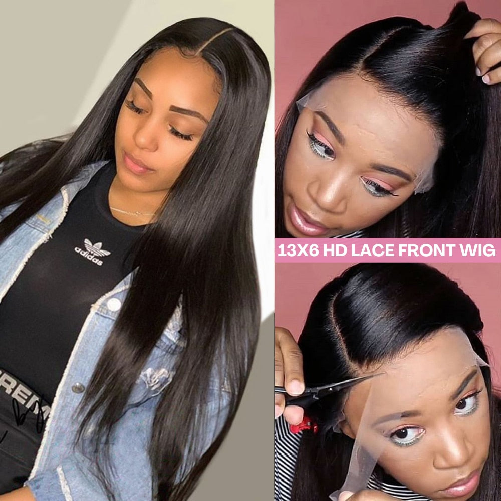 13x6 Hd Lace Frontal Human Hair Wig | 30inch Straight 5x5 Closure Wig