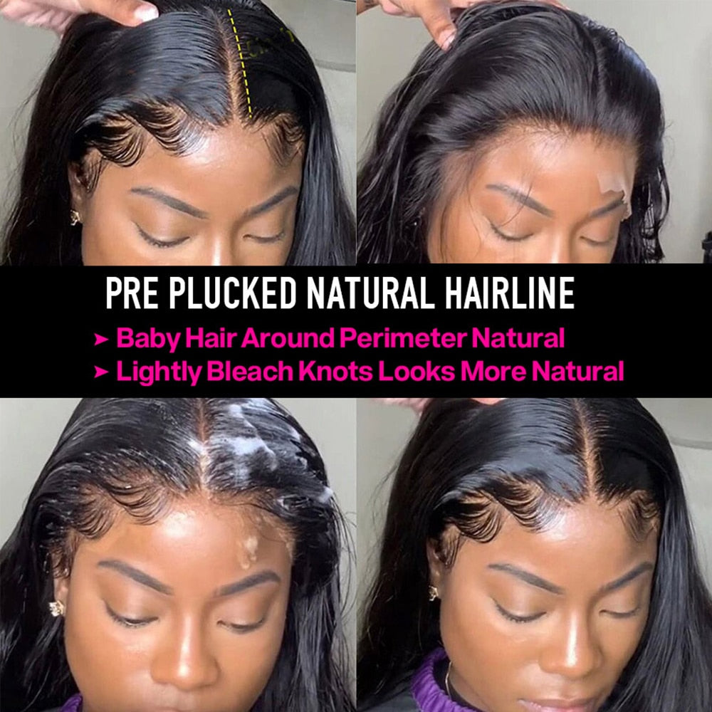 13x6 Hd Lace Frontal Human Hair Wig | 30inch Straight 5x5 Closure Wig
