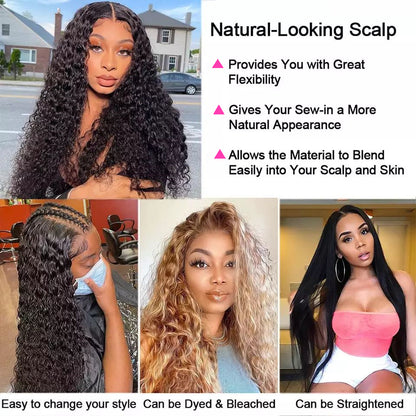 13x4 Deep Wave-Kinky Curly  Lace Front Human Hair Wigs
