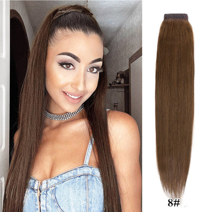 Straight Brazilian Human Hair Ponytail Clip In Extensions