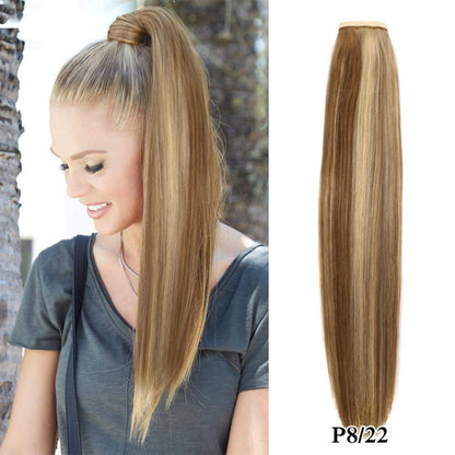 Straight Brazilian Human Hair Ponytail Clip In Extensions