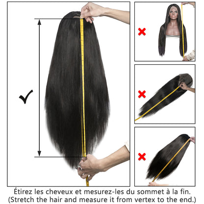 40inch Long Straight 13x4 Hd Lace Front Brazilian Human Hair Wig|250 Density