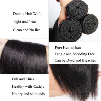 Straight Hair Brazilian Straight Human Hair Weave Bundles
