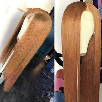 Straight Honey Blonde -Ginger Lace Front Human Hair Wig
